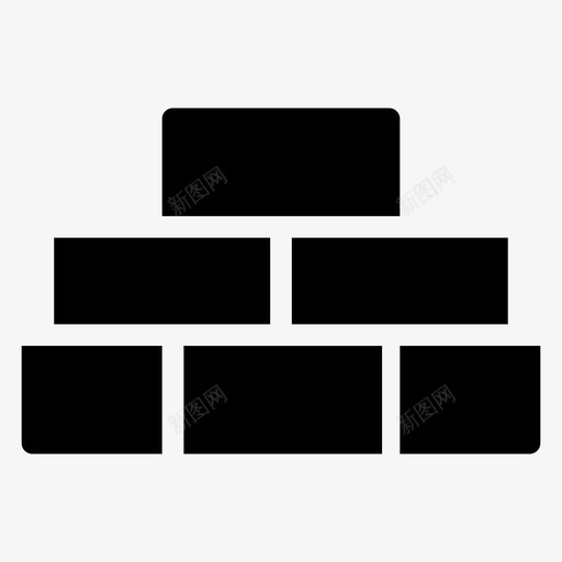 砖建筑商业图标svg_新图网 https://ixintu.com 商业 墙 建筑 建筑字形图标 材料 砖