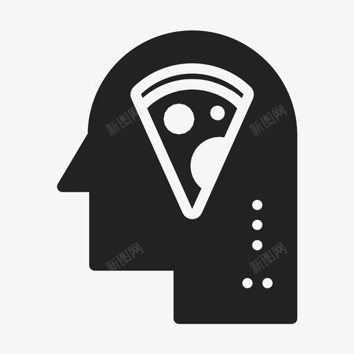 想着披萨生意食物图标svg_新图网 https://ixintu.com 头 想着披萨 生意 食物