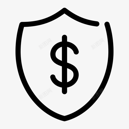 货币盾金融货币保护图标svg_新图网 https://ixintu.com 先令 公司 货币保护 货币盾 金融
