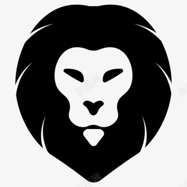 狮子脸动物猫图标图标