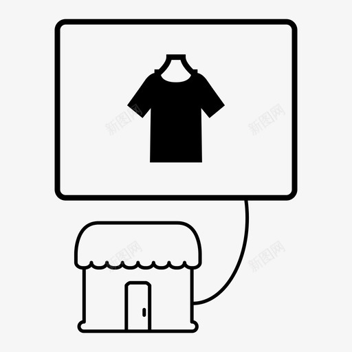 商店时尚男士衬衫图标svg_新图网 https://ixintu.com t恤 商店时尚 男士 衬衫