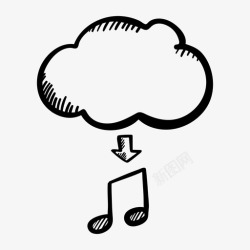 下载音乐音乐云云图标高清图片