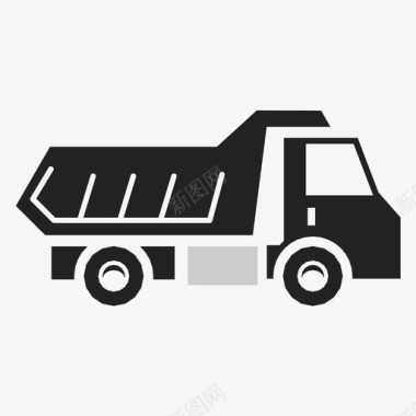 自卸卡车汽车运输工具图标图标