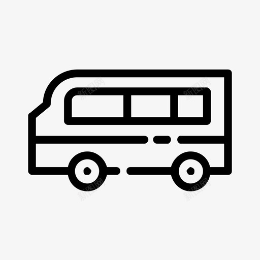 小型客车运输车面包车图标svg_新图网 https://ixintu.com 小型客车 运输车 面包车