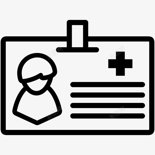 医疗卡身份证个人图标svg_新图网 https://ixintu.com 个人 医疗卡 档案 药物 身份证
