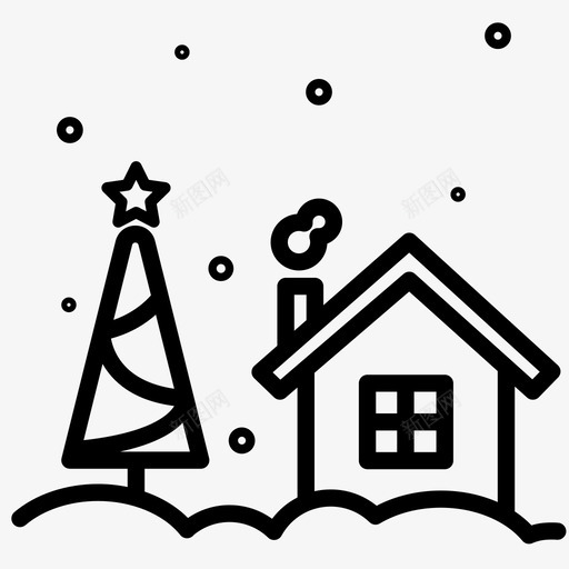 圣诞节假期雪图标svg_新图网 https://ixintu.com 假期 冬天 圣诞节 温暖 雪