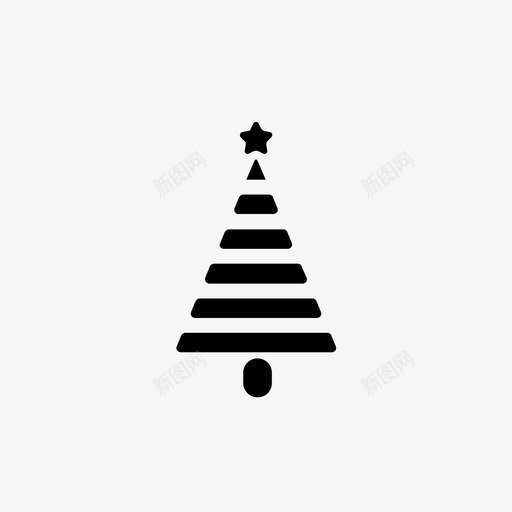 圣诞树装饰假日图标svg_新图网 https://ixintu.com 假日 圣诞树 自然 装饰