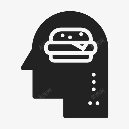 思考的食物生意汉堡图标svg_新图网 https://ixintu.com 头 思考的食物 汉堡 生意