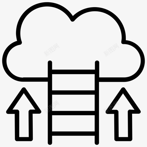 动机晋升云梯图标svg_新图网 https://ixintu.com 云梯 动机 晋升 进步 项目管理线图标