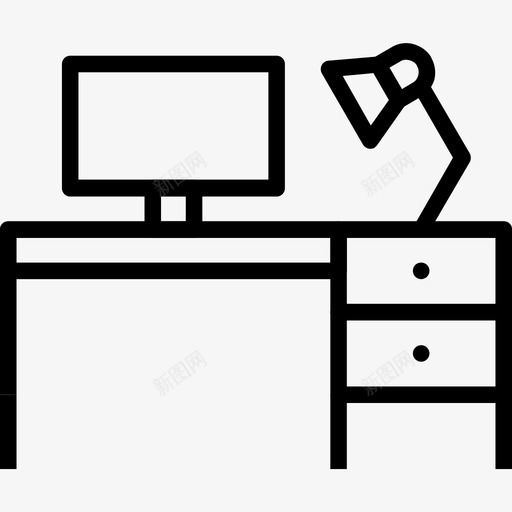 办公桌电脑桌面图标svg_新图网 https://ixintu.com 办公室 办公桌 家装概述 桌子 桌面 电脑