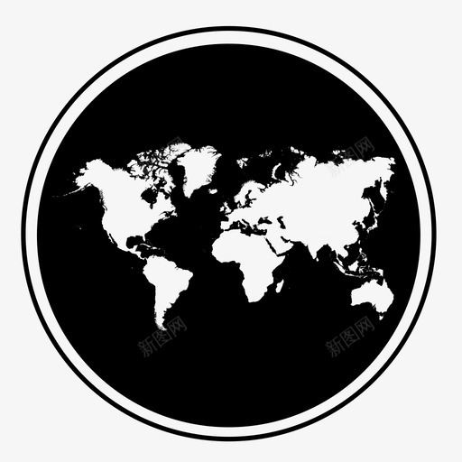 世界地图大陆国家图标svg_新图网 https://ixintu.com 世界地图 国家 地球 大陆
