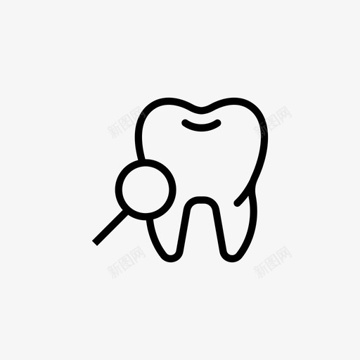 牙齿检查口腔卫生搜索图标svg_新图网 https://ixintu.com 口腔卫生 搜索 牙齿和牙医 牙齿检查 牙齿清洁