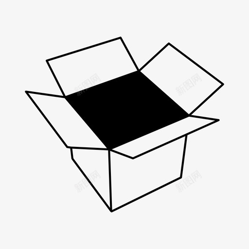盒子空盒子图标svg_新图网 https://ixintu.com 盒子 空盒子