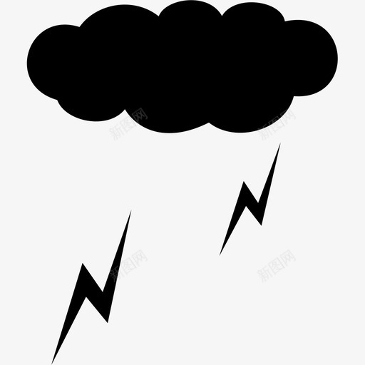 云闪电雨图标svg_新图网 https://ixintu.com 云 天气 闪电 雨 风暴