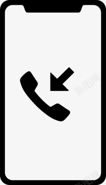 iphonex接收呼叫应用程序智能手机图标图标