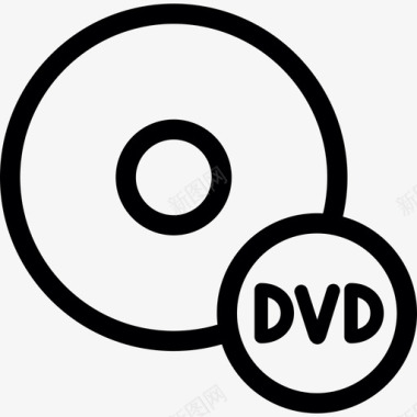 DVD播放器接口媒体和技术图标图标