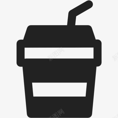 咖啡饮料玻璃杯图标图标