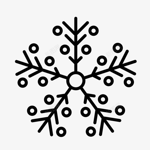 雪花圣诞节霜冻图标svg_新图网 https://ixintu.com 冬天 圣诞节 雪晶 雪花 霜冻