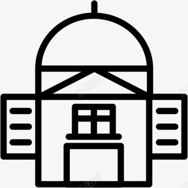 大教堂建筑基督教图标图标