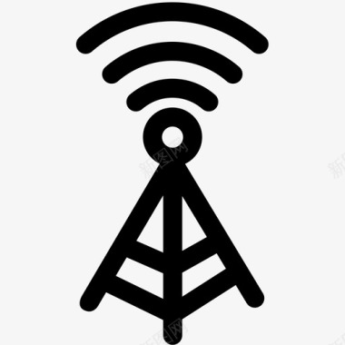 wifi塔通信塔信号塔图标图标