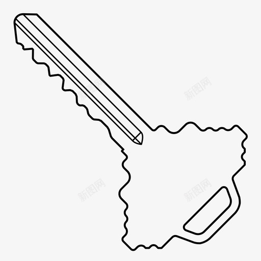 钥匙关门图标svg_新图网 https://ixintu.com 关 开 房子 钥匙 锁 门