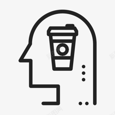 思考咖啡休息时间业务主管图标图标