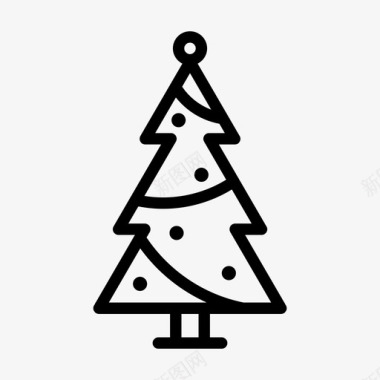 圣诞树冷杉派对图标图标