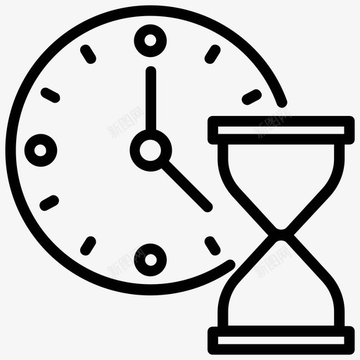 沙子计时器时钟沙漏图标svg_新图网 https://ixintu.com 时钟 时间管理 时间表 沙子计时器 沙漏 项目管理线图标