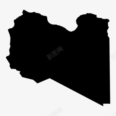 利比亚地图非洲北部图标图标