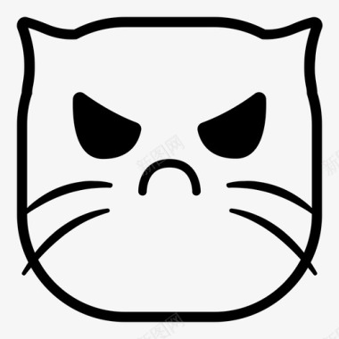 恶魔猫表情符号韩娜表情猫版图标图标