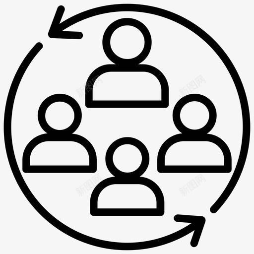 人力资源雇用雇用流程图标svg_新图网 https://ixintu.com 人力资源 招聘 雇用 雇用流程 项目管理行图标