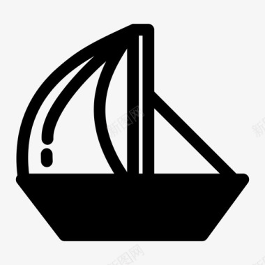 帆船划船船图标图标