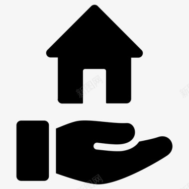 房屋保险护理图标图标
