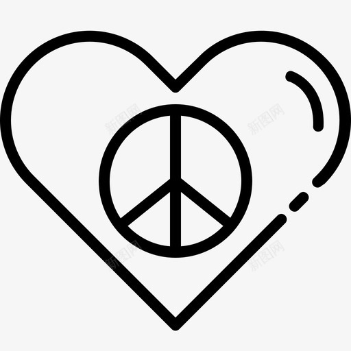 心中的和平爱心灵图标svg_新图网 https://ixintu.com 和平 和平与人权 心中的和平 心灵 爱