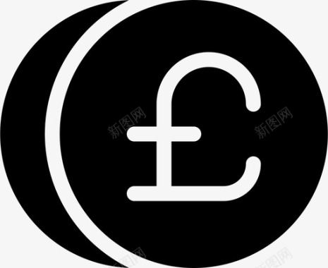 英镑硬币现金货币图标图标