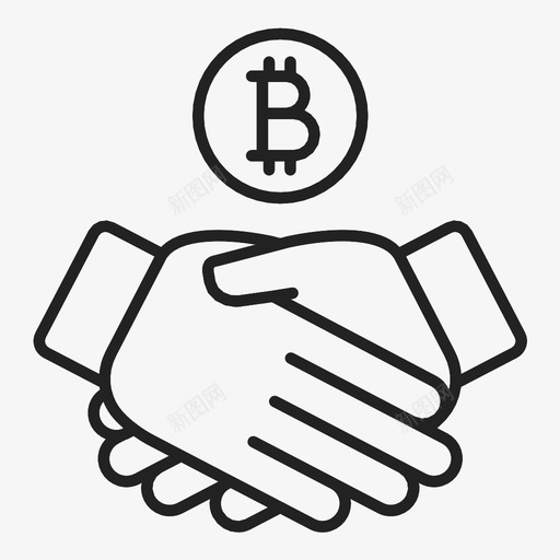 握手协议比特币图标svg_新图网 https://ixintu.com 交易 协议 握手 比特币 虚拟 货币
