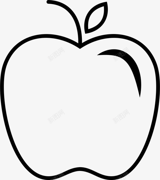 苹果水果青苹果图标svg_新图网 https://ixintu.com 水果 红苹果 苹果 青苹果
