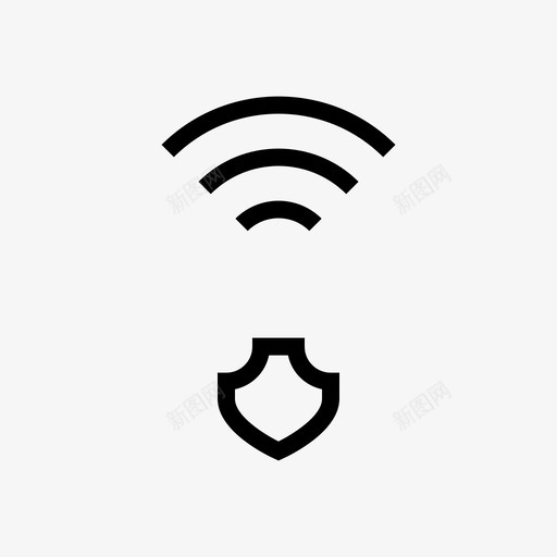 受保护的wifi保护安全图标svg_新图网 https://ixintu.com 保护 受保护的wifi 安全 安全灯