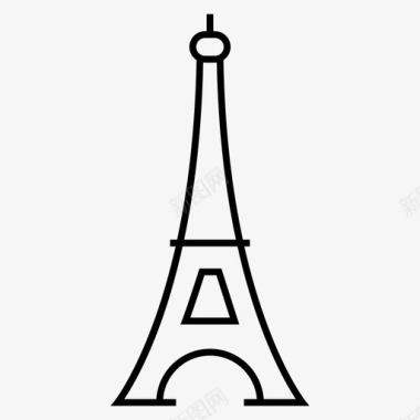 法国大厦埃菲尔铁塔图标图标