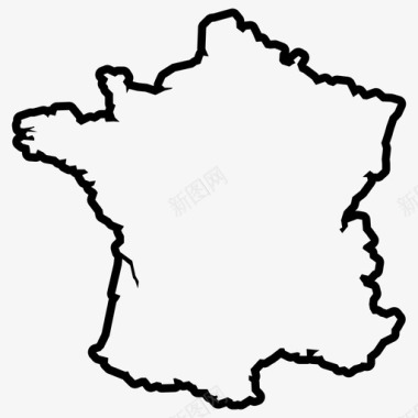 法国欧洲法国地图图标图标