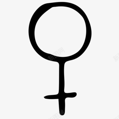 女性性别手绘图标图标