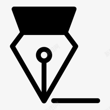 钢笔笔尖文具图标图标