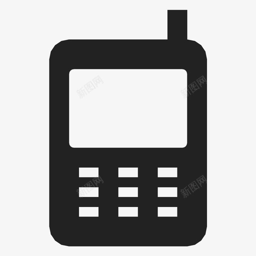 旧电话电话手机图标svg_新图网 https://ixintu.com 手机 旧电话 电话