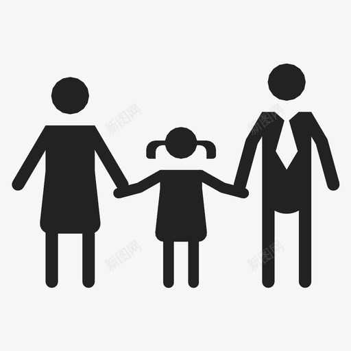 父母和女儿爸爸家人图标svg_新图网 https://ixintu.com 妈妈 家人 幸福家庭 父母和女儿 爸爸