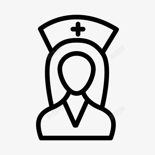 护士医务人员图标svg_新图网 https://ixintu.com 医务人员 护士