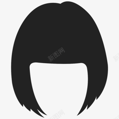 长头发的女人女人长头发图标图标