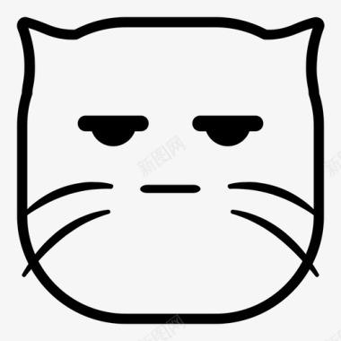 无脸猫表情符号韩娜表情猫版图标图标