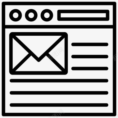 电子邮件电子邮件营销在线通信图标图标