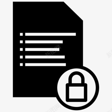 文档锁定锁定的文档受保护的文档图标图标