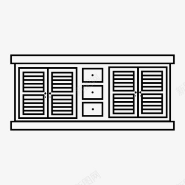 餐具柜橱柜抽屉图标图标